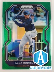 2021 Panini Prizm Alex Rodriguez Green Parallel Seattle Mariners #195